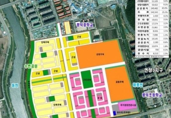 순천시 풍덕지구 도시개발 계획도