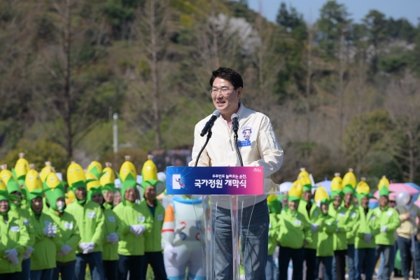 인사말을 전하고 있는 노관규 순천시장